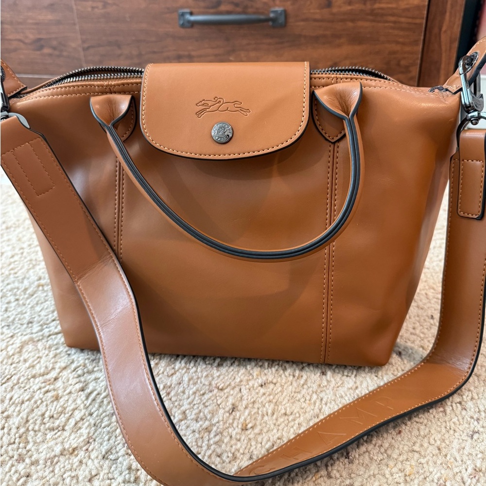 Longchamp Women's Brown Leather Shoulder Bag